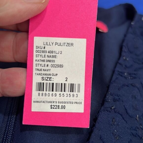 Lilly Pulitzer Navy Kathie Dress NWT size 2 - Picture 15 of 15